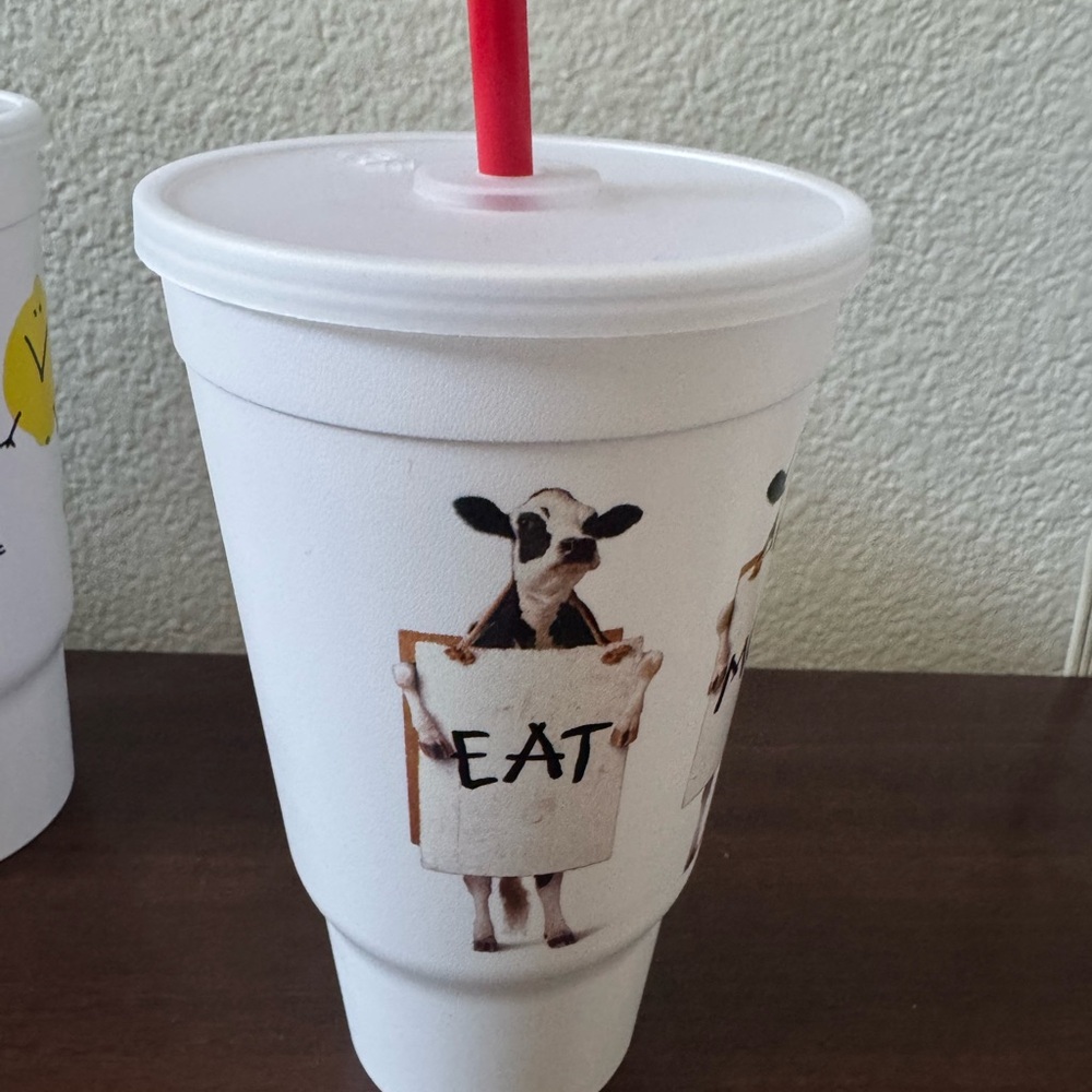 Chic fil A Reusable Drink Cups with Red Straw ( NEVER USED) (2 available) - Picture 2 of 4